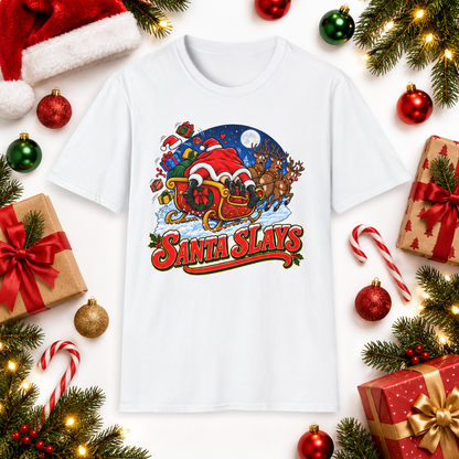 "Santa Slays" Naughty T-Shirt