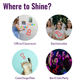 Where to shine? USES: Office pranks, college fraternity & sorority fun, bar & club shenanigans, pranking friends, hilarious bachelorette party favor, and more. Light up the party once it gets dim! There are images of office/classroom, bachelorette, cats/dogs/pets, bar/club/party.