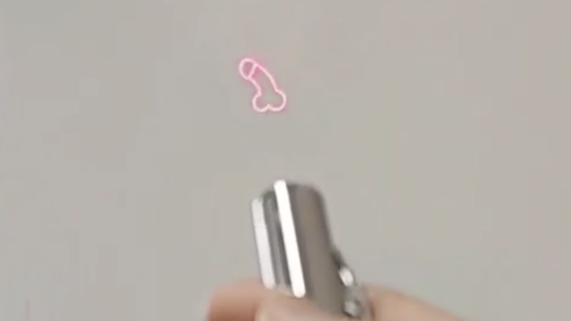 Load video: This is a video demonstrating the features of the laser pointer: red dot laser pointer, flashlight, blacklight, AND 5 Projectable Dicks (USB-chargeable). To get on pre-order list, drop your email in the comments or email us at contact.dicklazers@gmail.com and buy at dicklazers.com